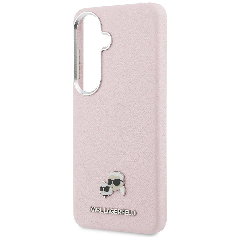 MagSafe Hülle für Samsung Galaxy S26 S942, Karl Lagerfeld, Karl & Choupette Head's Pin, Rosa