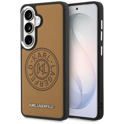 MagSafe Hülle für Samsung Galaxy S26 S942, Karl Lagerfeld, Karl Round Point Logo, Braun