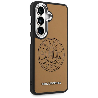 MagSafe Hülle für Samsung Galaxy S26 S942, Karl Lagerfeld, Karl Round Point Logo, Braun