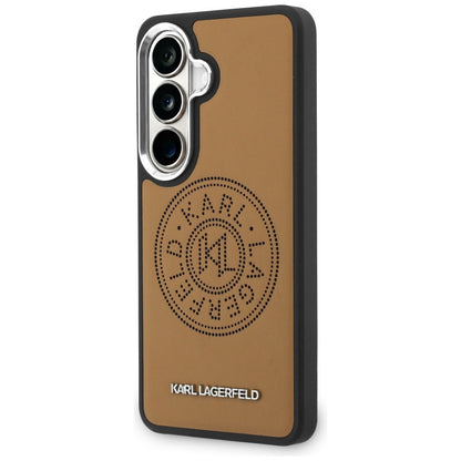 MagSafe Hülle für Samsung Galaxy S26 S942, Karl Lagerfeld, Karl Round Point Logo, Braun