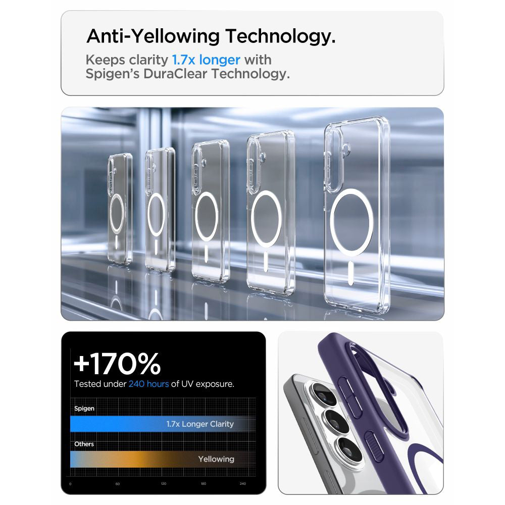 MagSafe Case for Samsung Galaxy S26 S942, Spigen, Ultra Hybrid, Dark Purple ACS11220