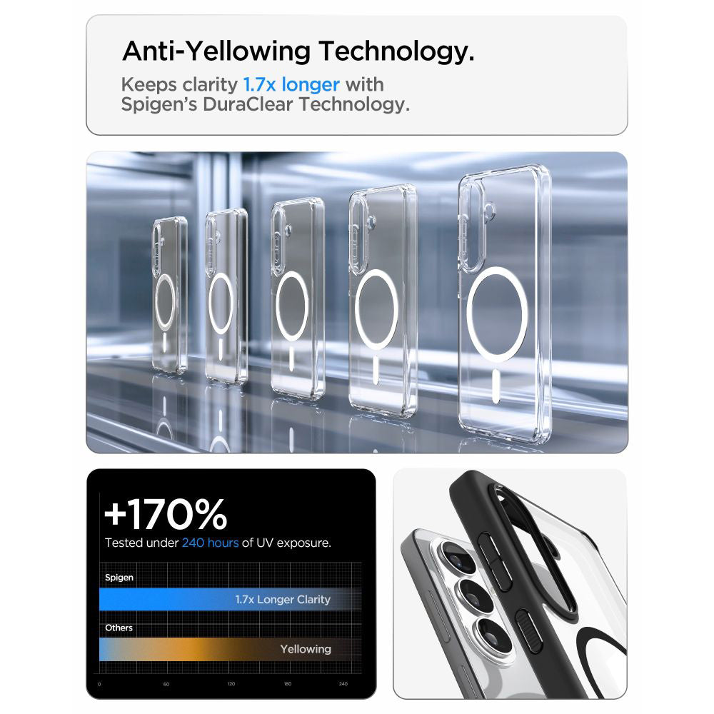 MagSafe Hülle für Samsung Galaxy S26 S942, Spigen, Ultra Hybrid, Mattschwarz ACS10735