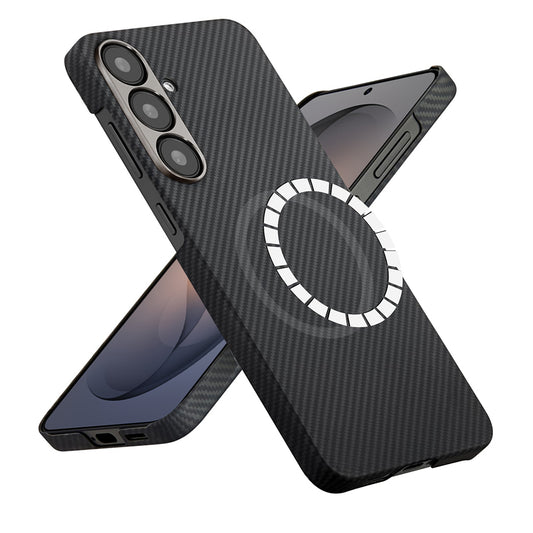 MagSafe Hülle für Samsung Galaxy S26, Techsuit, Aramid Fiber, Schwarz