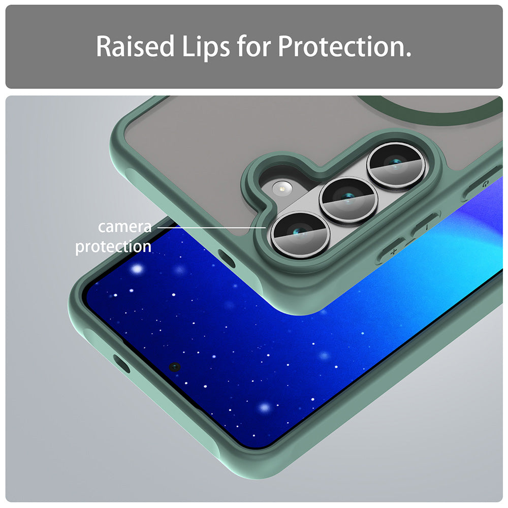 MagSafe Hülle für Samsung Galaxy S26 S942, Techsuit, HaloFrost II, Grün