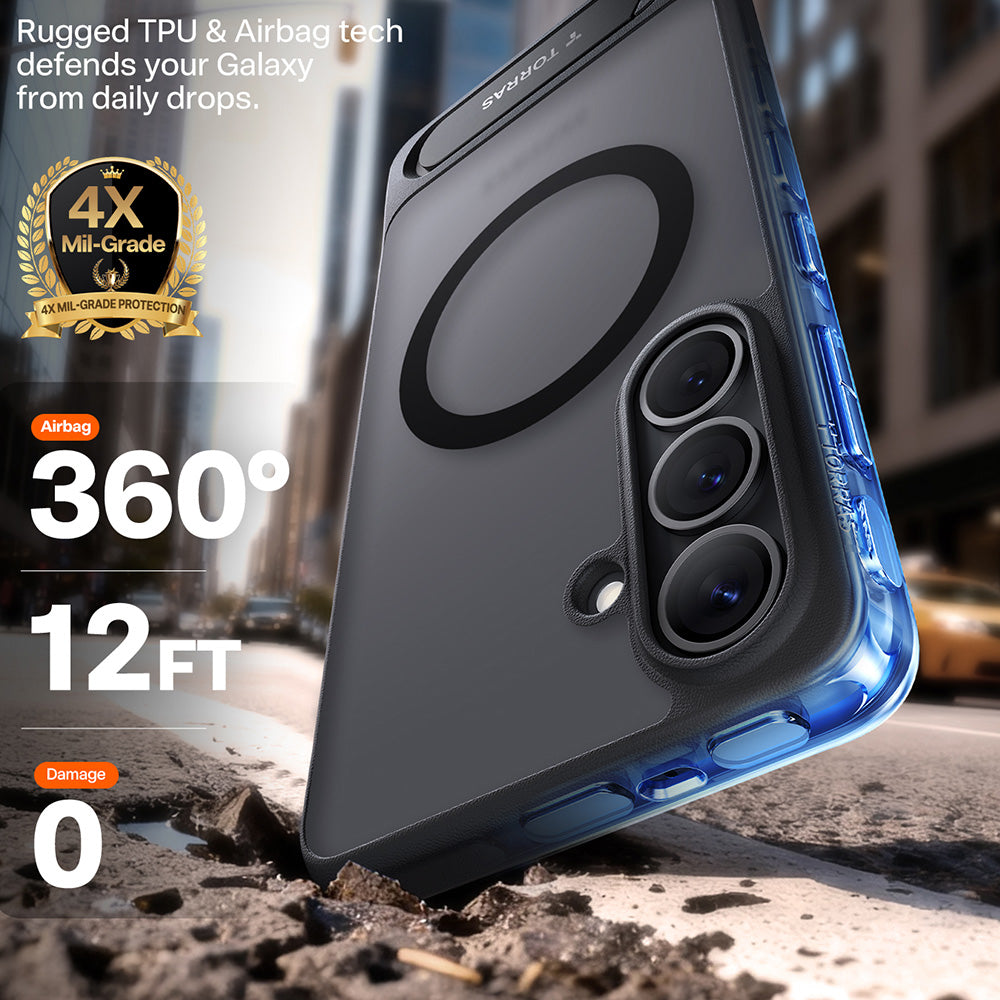 MagSafe Hülle für Samsung Galaxy S26, Torras, Pstand, Schwarz