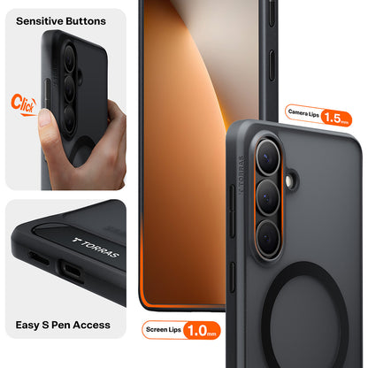 MagSafe Hülle für Samsung Galaxy S26, Torras, Pstand, Schwarz