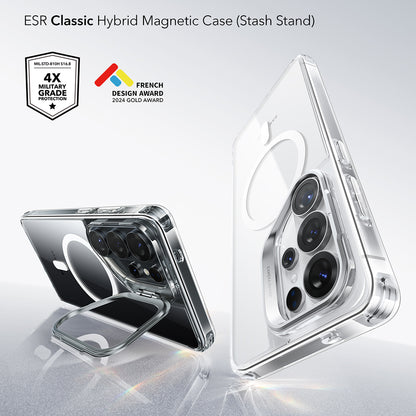 MagSafe Hülle für Samsung Galaxy S26 Ultra S948, ESR, Classic Hybrid Kickstand, Transparent