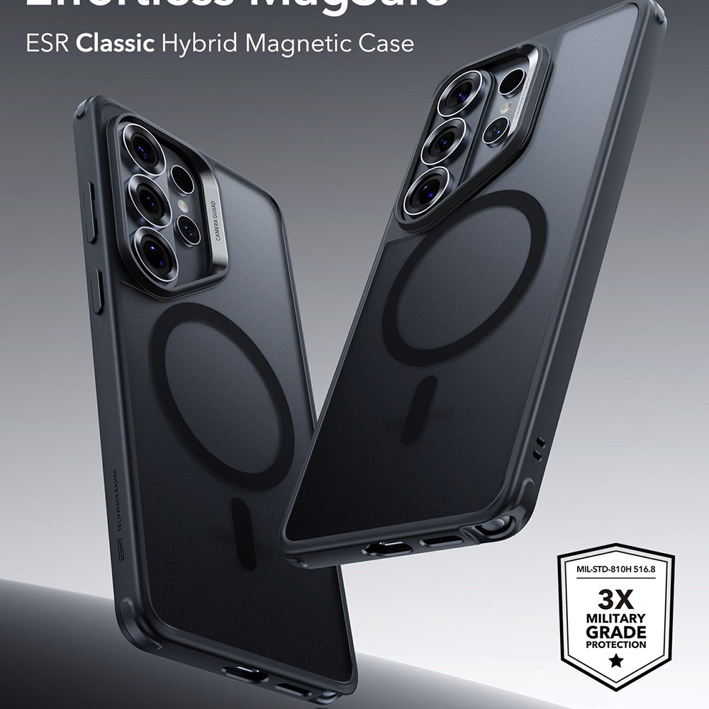 MagSafe Case for Samsung Galaxy S26 Ultra S948, ESR, Classic Hybrid, Satin Black