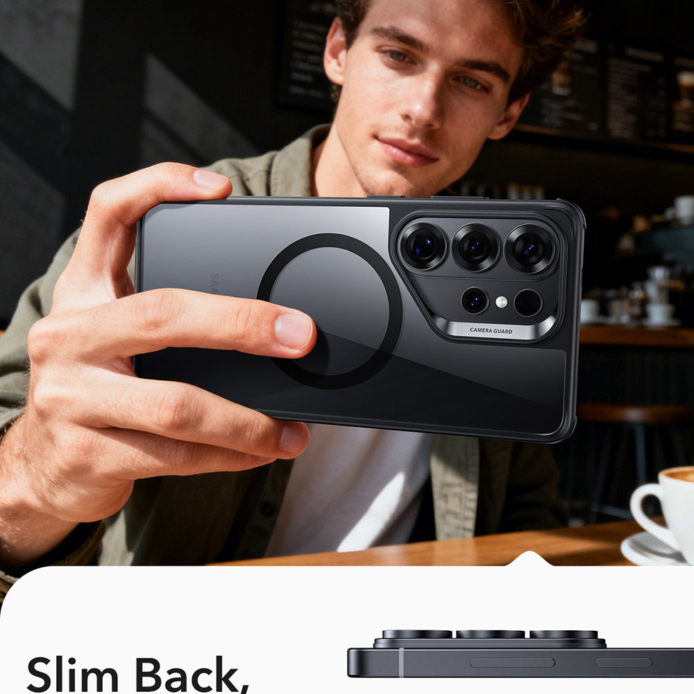 MagSafe Hülle für Samsung Galaxy S26 Ultra, ESR, Classic Hybrid, Schwarz Transparent