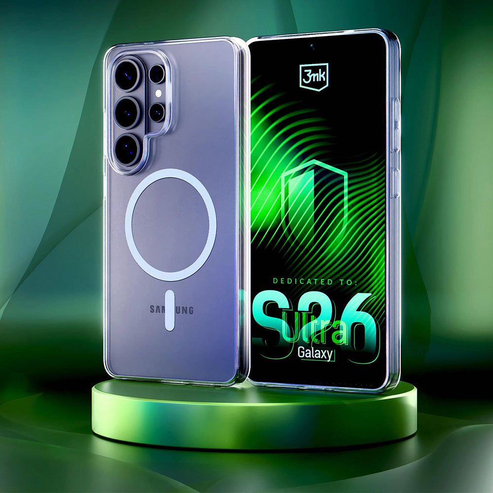 MagSafe Hülle für Samsung Galaxy S26 Ultra S948, 3MK, Clear MagCase, Transparent
