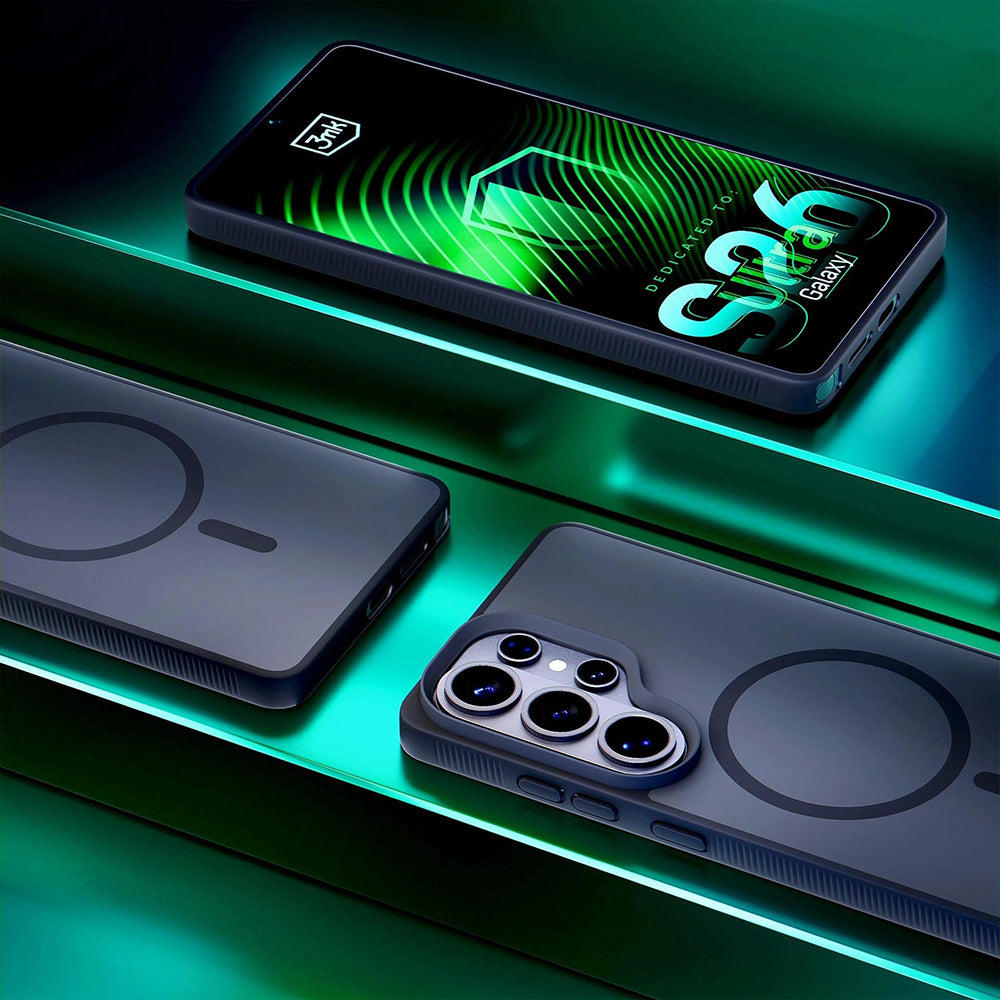 MagSafe Hülle für Samsung Galaxy S26 Ultra S948, 3MK, Smoke MagCase, Grau