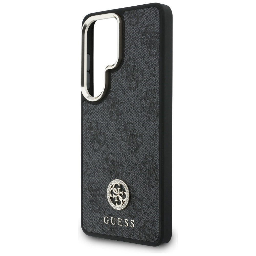 MagSafe Hülle für Samsung Galaxy S26 Ultra S948, GUESS, 4G Big Rhinestone Triangle Strap, Schwarz