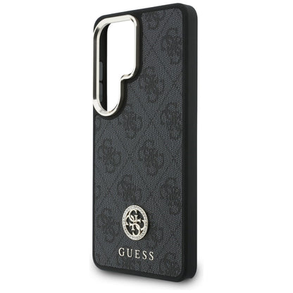 MagSafe Hülle für Samsung Galaxy S26 Ultra S948, GUESS, 4G Big Rhinestone Triangle Strap, Schwarz