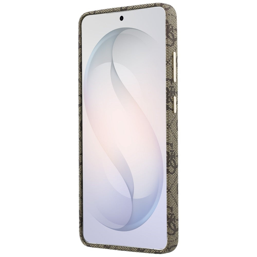 MagSafe Hülle für Samsung Galaxy S26 Ultra S948, Guess, 4G Script Logo, Braun