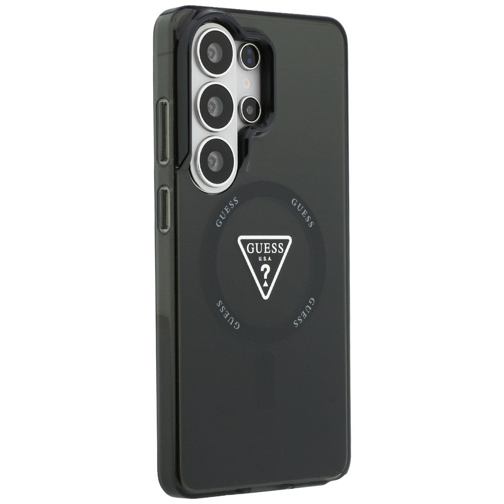 MagSafe Hülle für Samsung Galaxy S26 Ultra S948, Guess, IML Gradient Triangle Logo, Schwarz