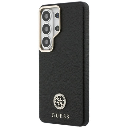 MagSafe Hülle für Samsung Galaxy S26 Ultra S948, Guess, Rhinestone Round Logo, Schwarz