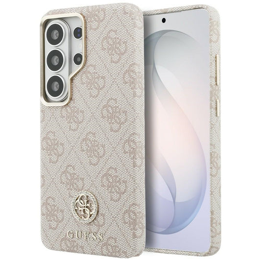 MagSafe Hülle für Samsung Galaxy S26 Ultra S948, Guess, Rhinestone Round Logo, Rosa