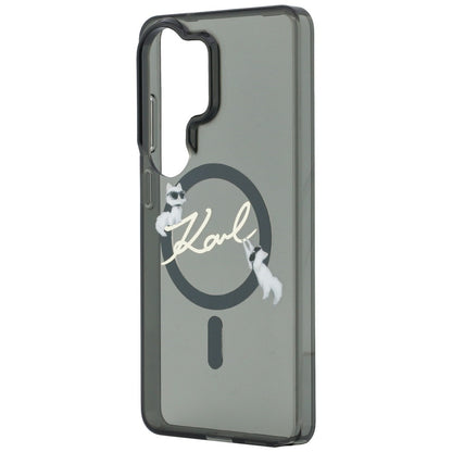 MagSafe Hülle für Samsung Galaxy S26 Ultra S948, Karl Lagerfeld, IML Choupette Karl Script Logo, Schwarz