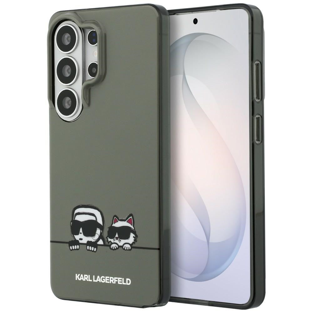 MagSafe Hülle für Samsung Galaxy S26 Ultra S948, Karl Lagerfeld, IML Karl & Choupette Peekaboo Logo, Schwarz