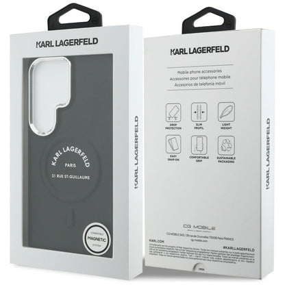 MagSafe Case for Samsung Galaxy S26 Ultra S948, Karl Lagerfeld, Karl RSG Logo, Black