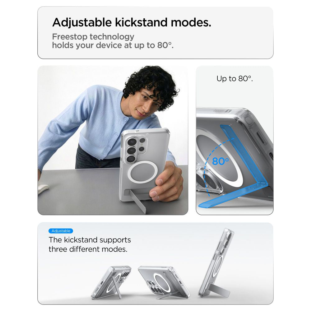 MagSafe Case for Samsung Galaxy S26 Ultra S948, Spigen, Ultra Hybrid S, White Transparent ACS11032