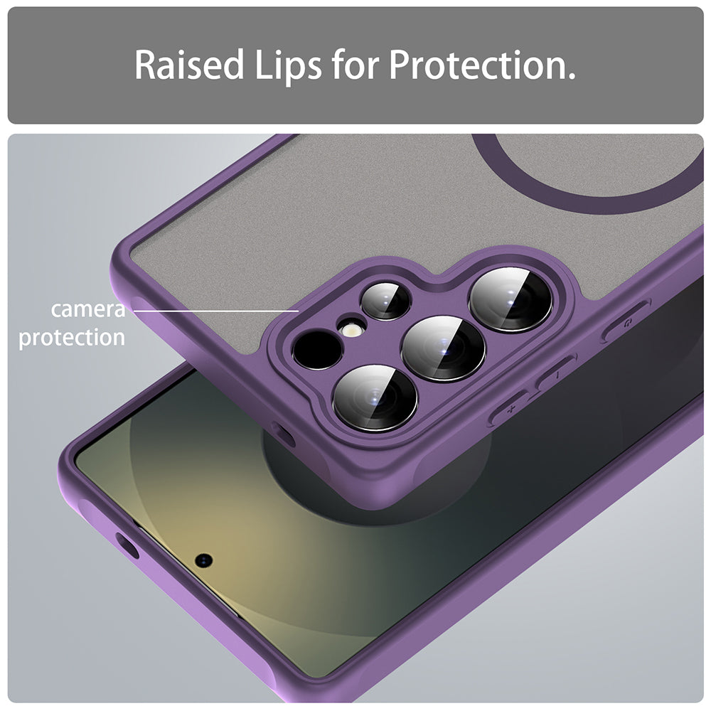 MagSafe-Hülle für Samsung Galaxy S26 Ultra S948, Techsuit, HaloFrost II mit einzelnen Kameraaussparungen, Lila