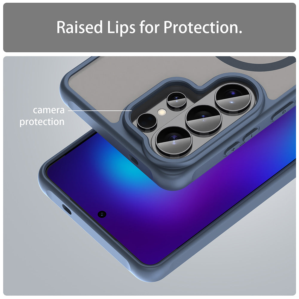 MagSafe Hülle für Samsung Galaxy S26 Ultra S948, Techsuit, HaloFrost II, Marineblau
