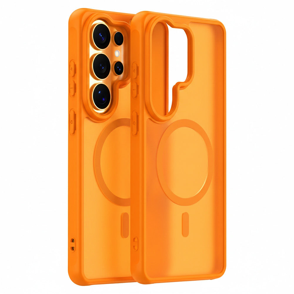 MagSafe Hülle für Samsung Galaxy S26 Ultra S948, Techsuit, HaloFrost II, Orange