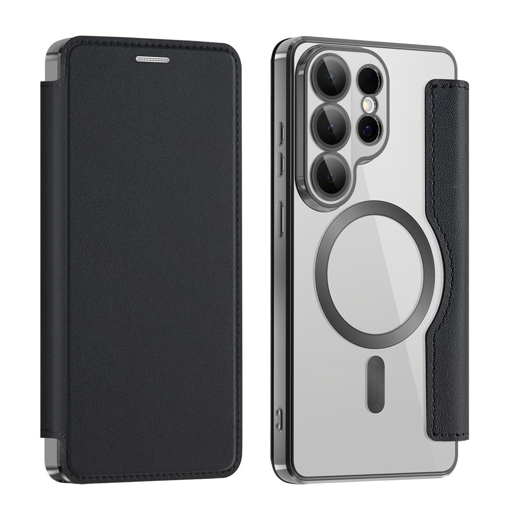 MagSafe Hülle für Samsung Galaxy S26 Ultra, Techsuit, SmartMag Book, Schwarz