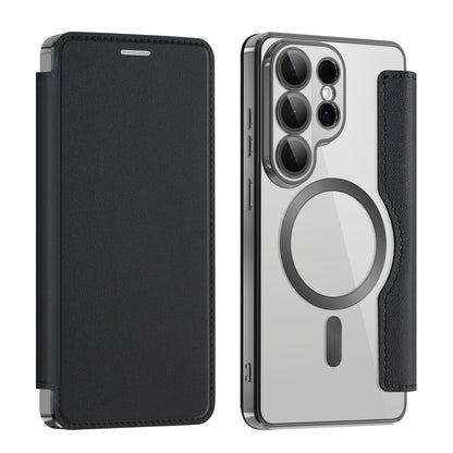 MagSafe Hülle für Samsung Galaxy S26 Ultra, Techsuit, SmartMag Book, Schwarz