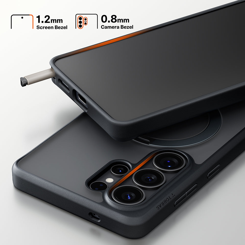 MagSafe Hülle für Samsung Galaxy S26 Ultra, Torras, Ostand Spin, Schwarz