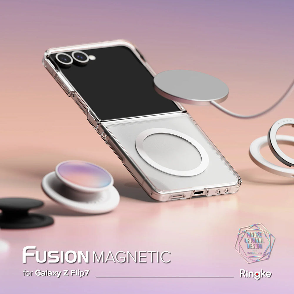 MagSafe-Hülle für Samsung Galaxy Z Flip7 F766, Ringke, Fusion, Transparent