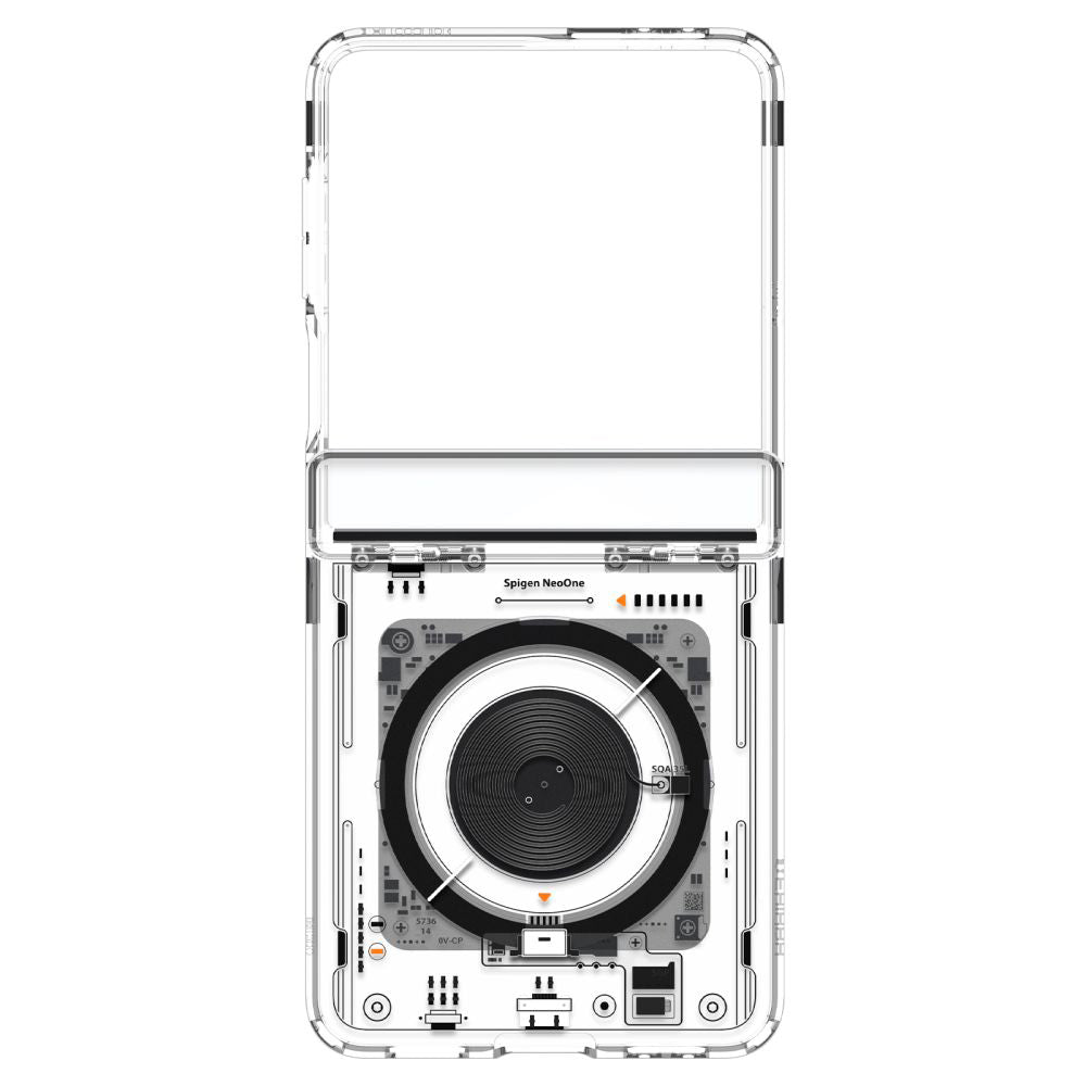 MagSafe Hülle für Samsung Galaxy Z Flip7 F766, Spigen, Ultra Hybrid Pro Neo One, Transparent ACS09560