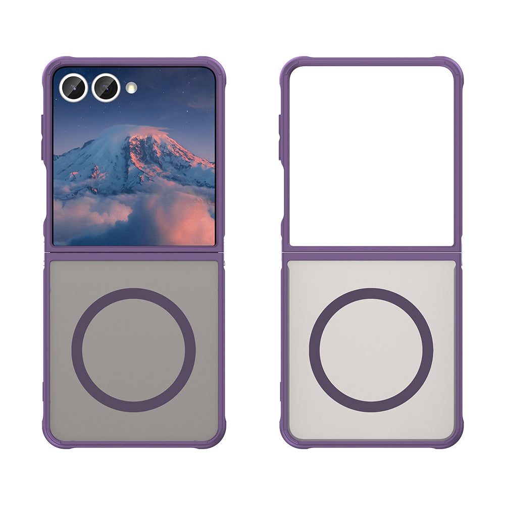 MagSafe Case for Samsung Galaxy Z Flip7 F766, Techsuit, HaloFrost II, Purple