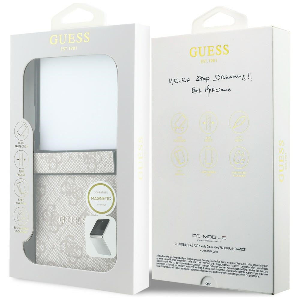 MagSafe-Hülle für Samsung Galaxy Z Flip8 F776, Guess, 4G Leather Classic, Rosa