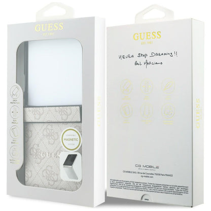 MagSafe-Hülle für Samsung Galaxy Z Flip8 F776, Guess, 4G Leather Classic, Rosa