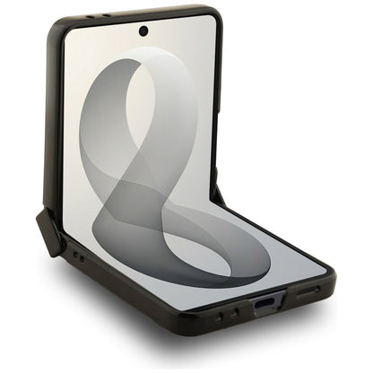 MagSafe-Hülle für Samsung Galaxy Z Flip8 F776, Guess, Ring Stand Grained Classic Logo, Beige