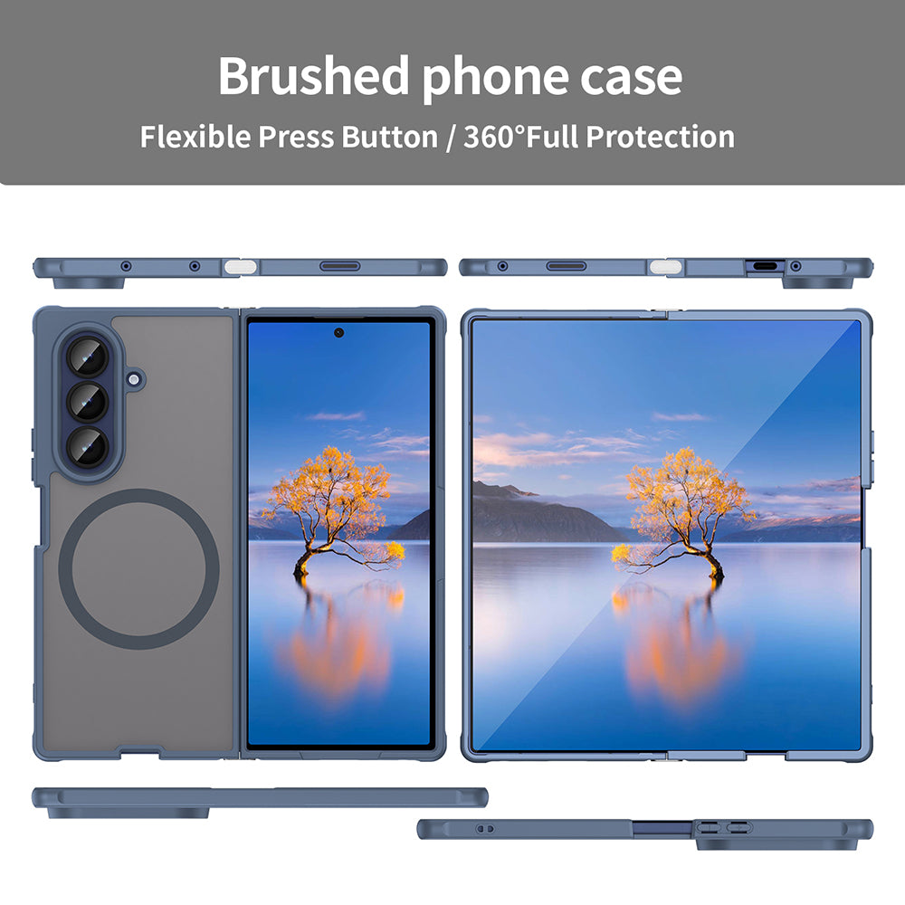 MagSafe-Hülle für Samsung Galaxy Z Fold7 F966, Techsuit, HaloFrost II, Marineblau
