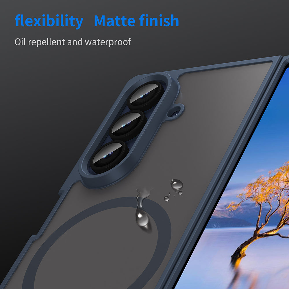 MagSafe-Hülle für Samsung Galaxy Z Fold7 F966, Techsuit, HaloFrost II, Marineblau