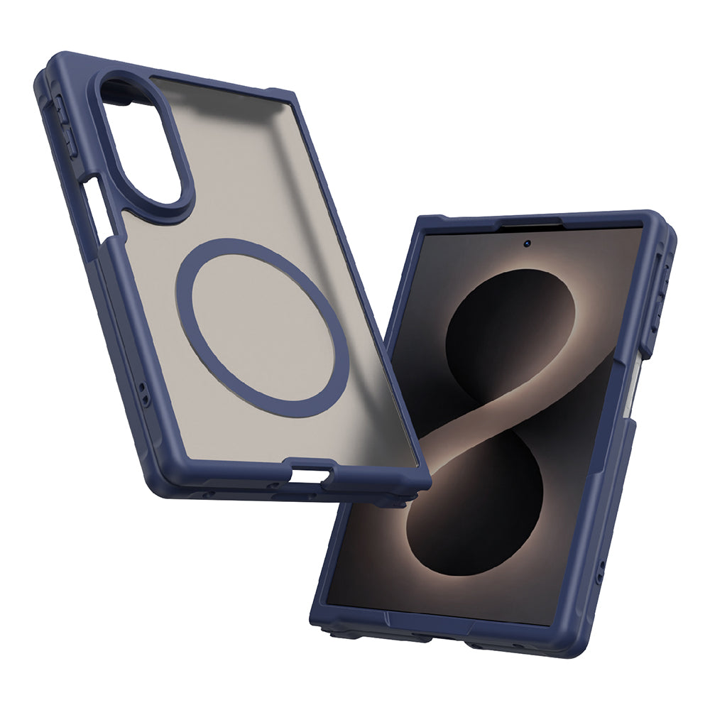 MagSafe-Hülle für Samsung Galaxy Z Fold8 F971, Techsuit, HaloFrost II, Marineblau