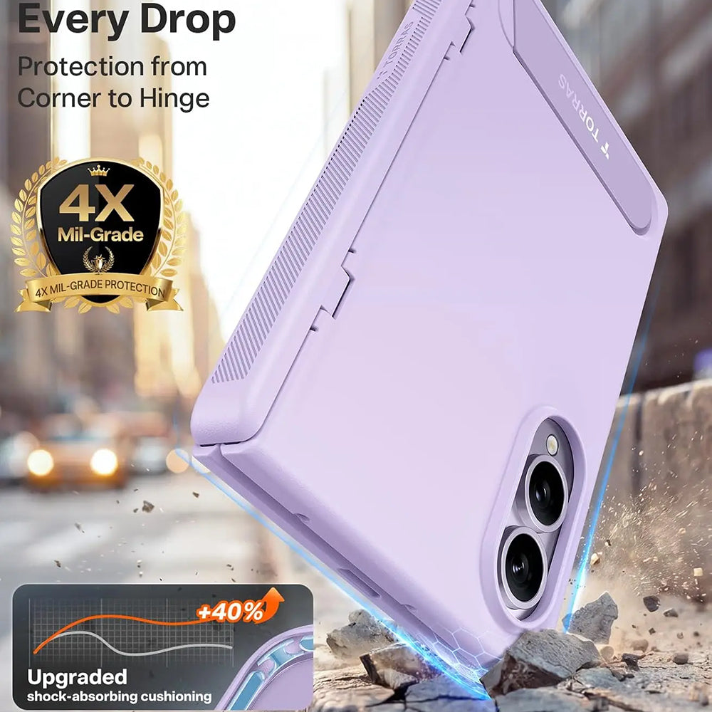 MagSafe-Hülle für Samsung Galaxy Z Fold8 F971, Torras, Ostand L1 Guardian, Hellviolett