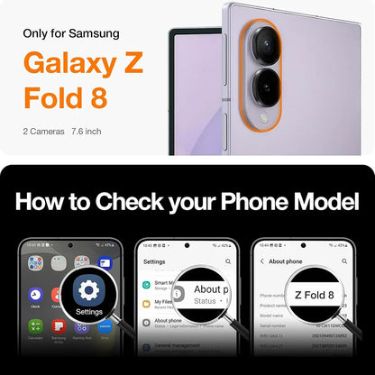 MagSafe-Hülle für Samsung Galaxy Z Fold8 F971, Torras, Ostand L1 Guardian, Hellviolett