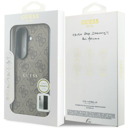 MagSafe-Hülle für Samsung Galaxy Z Fold8 Ultra F976, Guess, 4G Leather Classic, Braun