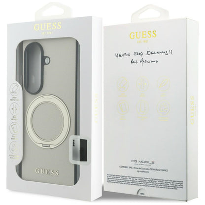 MagSafe-Hülle für Samsung Galaxy Z Fold8 Ultra F976, Guess, Ring Stand Grained Classic Logo, Beige