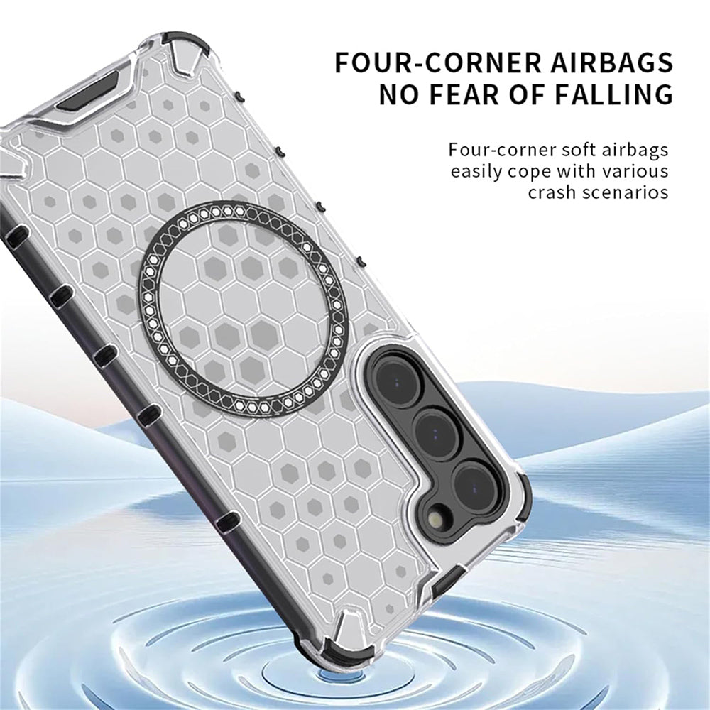 MagSafe Hülle für Xiaomi 15T Pro, Techsuit, HoneyComb Shield, Weiß