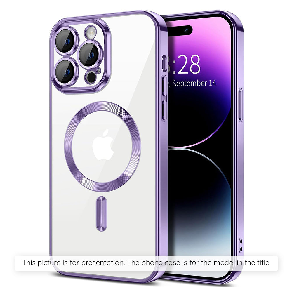 MagSafe-Hülle für Xiaomi 17T Pro, Techsuit, Luxury Crystal, Hellviolett