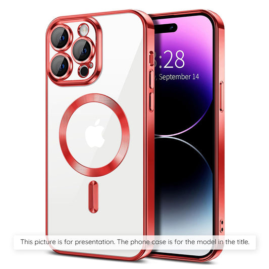 MagSafe-Hülle für Xiaomi 17T Pro, Techsuit, Luxury Crystal, Rot