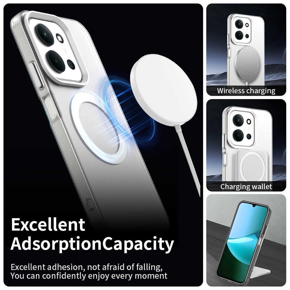 MagSafe-Hülle für Xiaomi Poco C85 4G / Redmi 15C 5G / 15C 4G, Techsuit, CandyCase, Weiß
