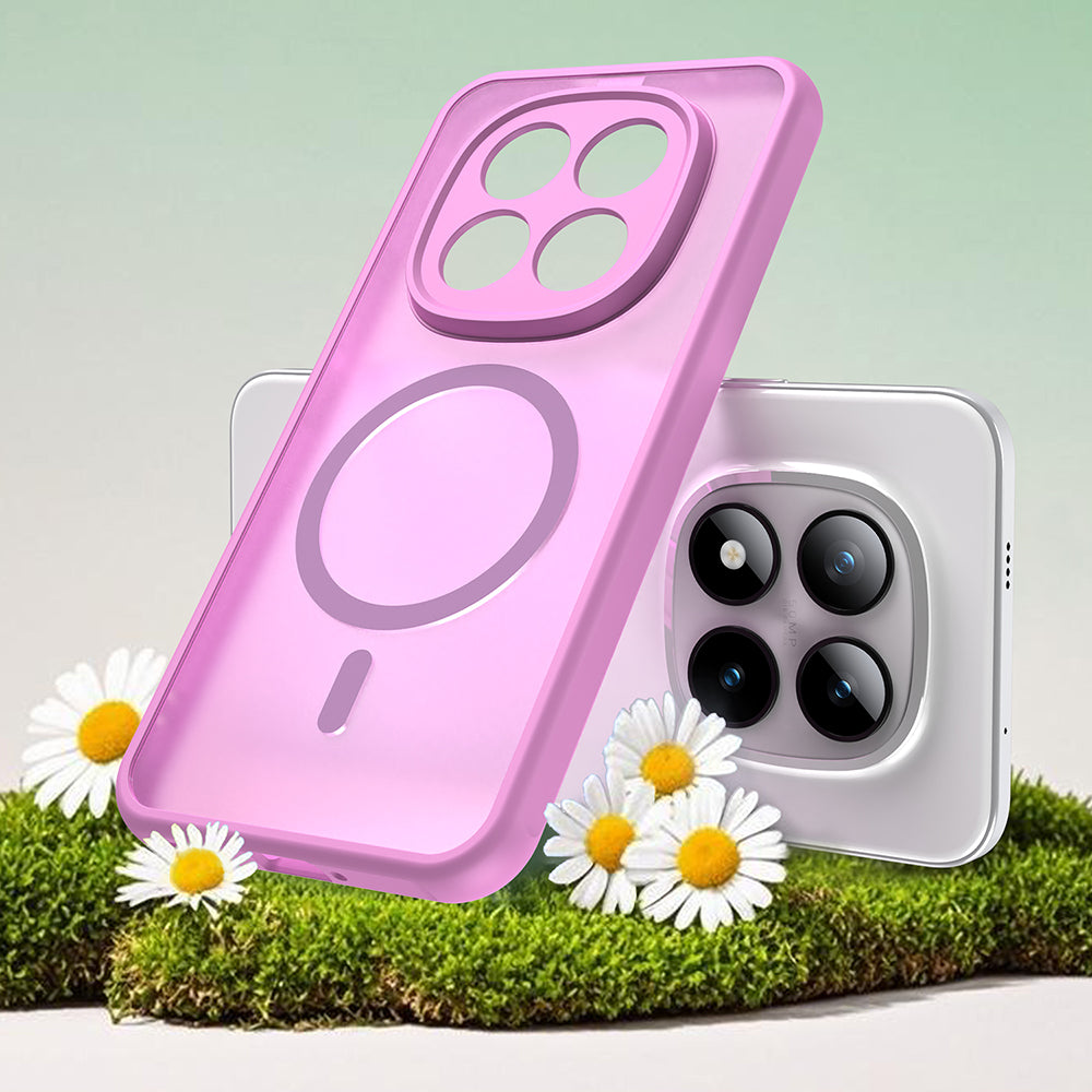 MagSafe Hülle für Xiaomi Poco M8 Pro / Redmi Note 15 Pro+ 5G, Techsuit, HaloFrost II, Rosa