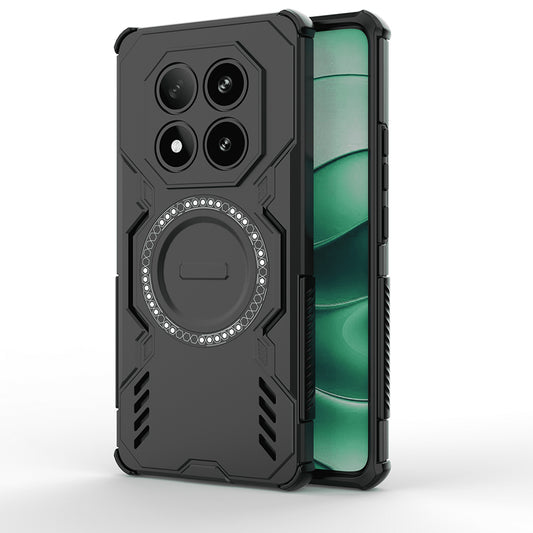 MagSafe-Hülle für Xiaomi Poco X7 / Redmi Note 14 Pro 5G, Techsuit, ArmorMag, Schwarz